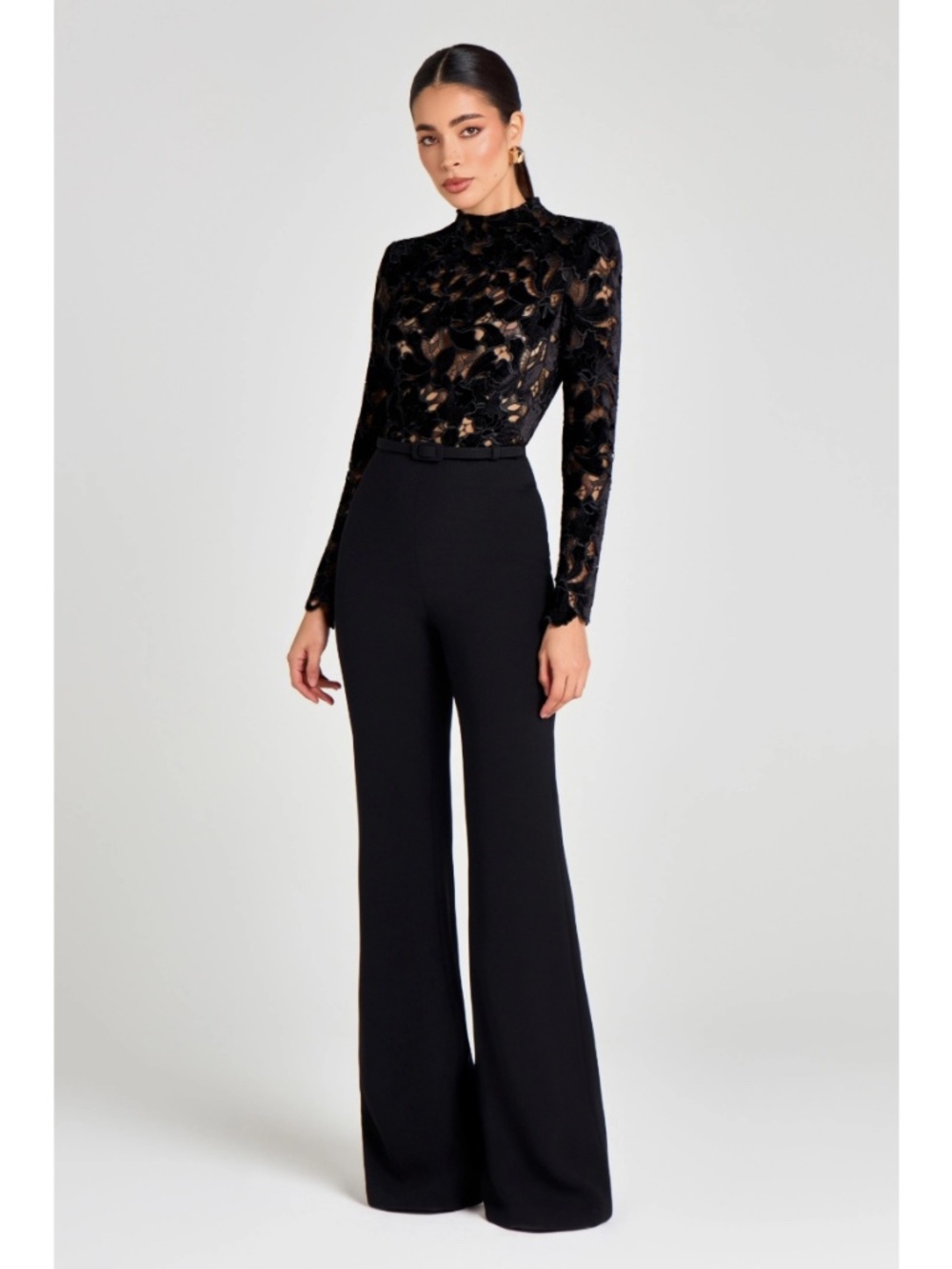 NADINE MERABI Eleanor Black Jumpsuit size L (10)